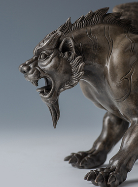 黄铜如虎添翼狴犴摆件礼品送领导