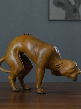 之美铜老虎文创风电视柜术品摆件