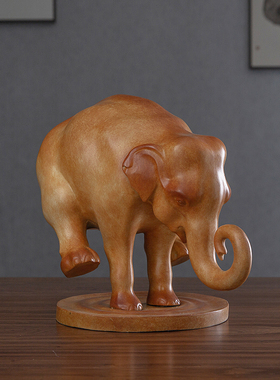 之美文创风飞象客厅玄关摆件