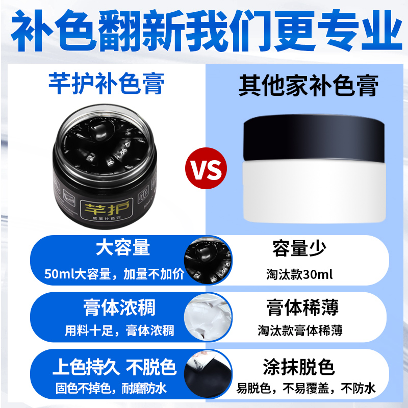 皮鞋修复破皮鞋面补色剂小白鞋皮革修补膏划痕神器掉皮破损补伤漆