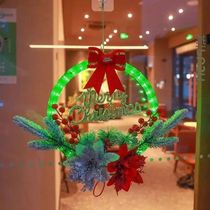 Glowing Christmas Wreath Wall Door Decor LED Light Garlands