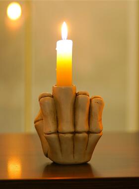 Middle Finger Gesture Candle Holder Base