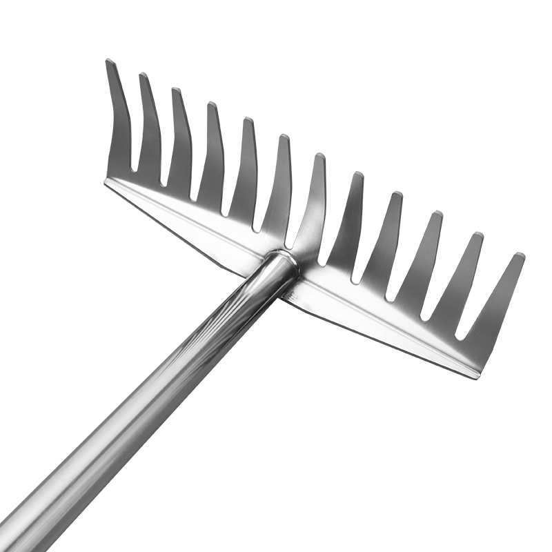 加厚 304不锈钢刮耙园林除草齿耙晾晒多齿耙子焊接窄耙赶海多用耙 - 图3