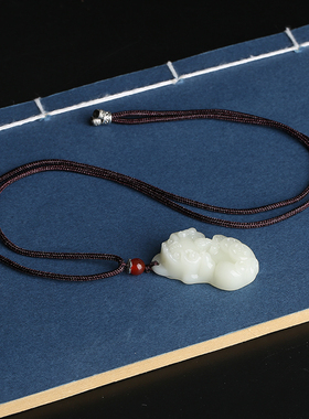 特价白玉貔貅吊坠项链天然新疆和田吊坠貔貅玉吊坠平安福男女情侣