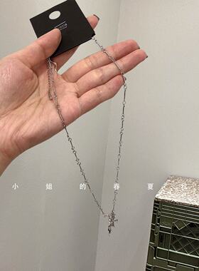 韩国饰品小众独特设计十字架项链