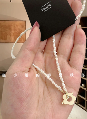 韩国饰品珍珠项链ins甜美锁骨链