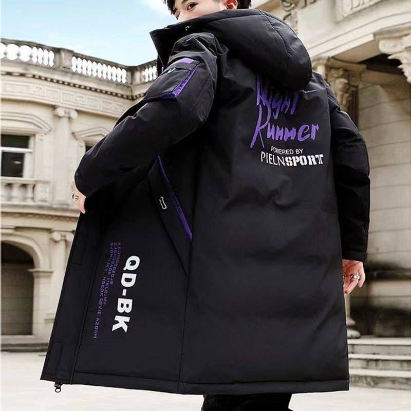 棉衣男中长款冬季外套韩版潮青少年帅气连帽羽绒棉服学生加厚棉袄,淘宝优惠券,粉丝福利购,淘宝优惠卷