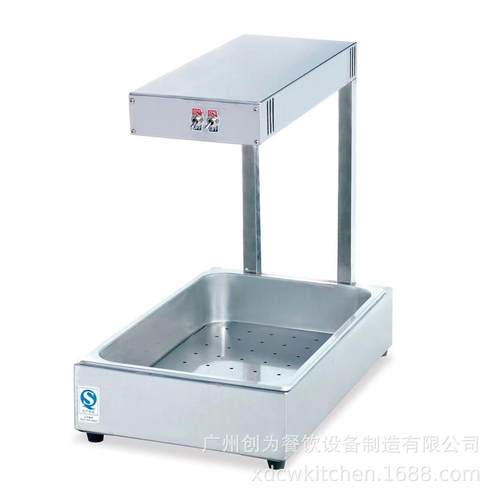 食物保温站台式薯条工作站不锈钢商用薯条控油薯条槽 - 图2