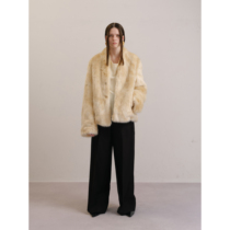 TOATEE emulated ancient North fox fur straw jacket 23AW independent design