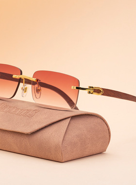 冲量！型男质感！方框太阳镜男士小框原木头腿弹弓墨镜男潮木质