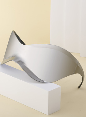 欧美个性防风太阳镜女潮流Y2K无框骑行墨镜男款跨境运动眼镜INS