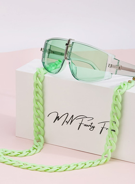 墨镜项链欧美时尚风太阳镜