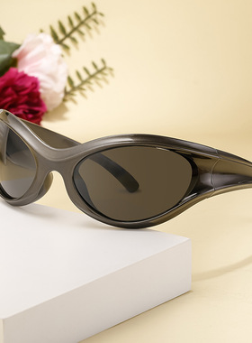 俏皮不挑人！欧美Y2K运动太阳镜骑行防风墨镜女跨境sunglasses