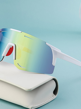 大框户外骑行防风镜欧美一体半框运动太阳镜男女潮人多色INS