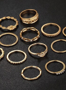 2019妇女的关节戒指 12pcs set rings Women  finger ring  A-1