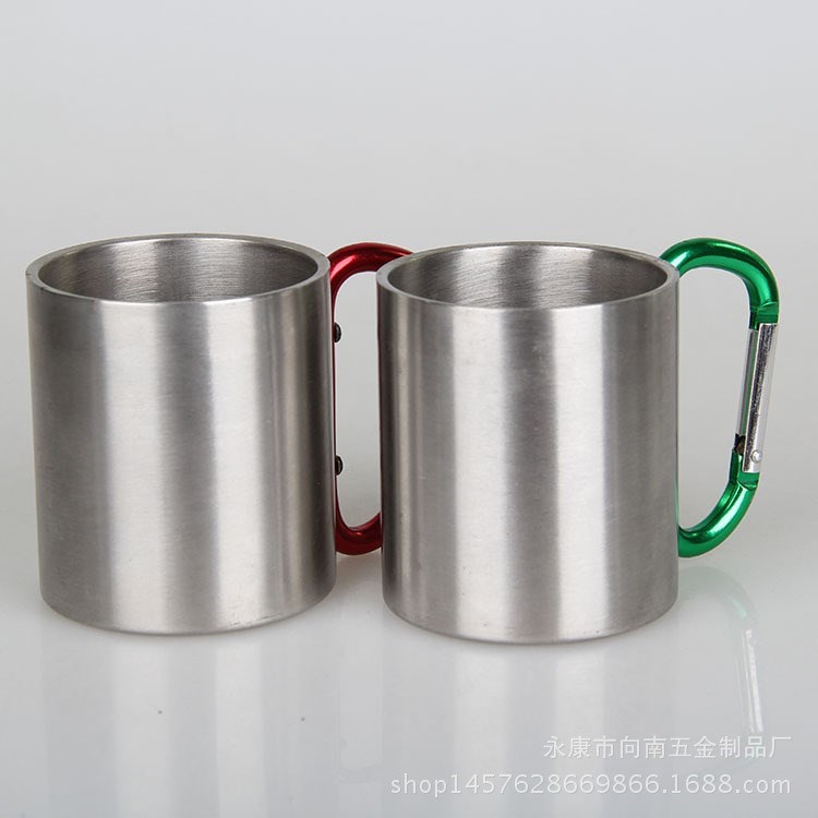 Stainless steel mug with lock climbing cup camping portable - 图1