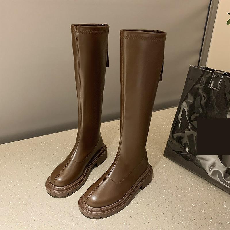 2022 Winter Long Brand Womens Boots Knee High Luxury Chelse - 图1