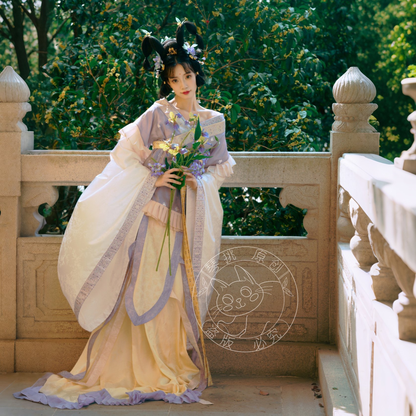 琴挑隋制【倾杯序·朱紫】半袖襦裙蔽膝袿衣复原魏晋,淘宝优惠券,粉丝福利购,淘宝优惠卷