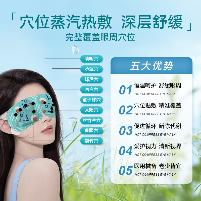 蒸汽眼罩医用护眼贴干眼睛疲劳热敷眼罩睡眠症遮光缓解儿童成人 - 图1