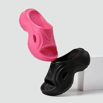 足弓塌陷矫正拖鞋扁平足支撑高级感女外穿厚底踩屎感家居防滑防臭 - 图0