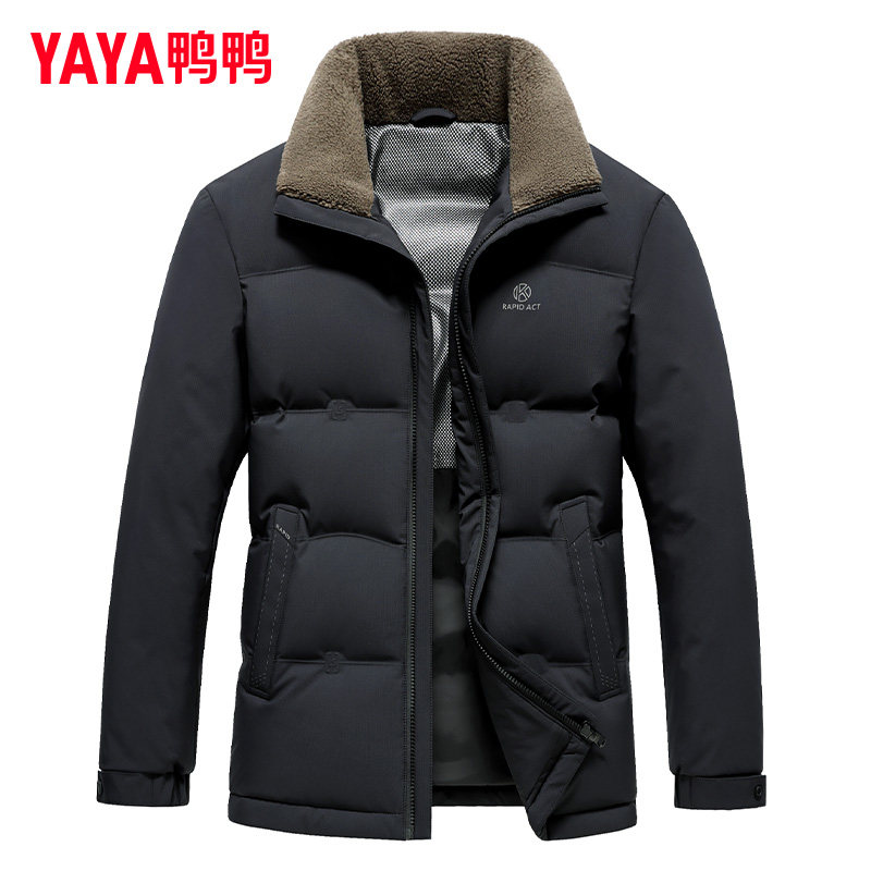 鸭鸭爸爸装冬季新款中年男士轻暖羽绒服翻毛领中老年人保暖外套,淘宝优惠券,粉丝福利购,淘宝优惠卷