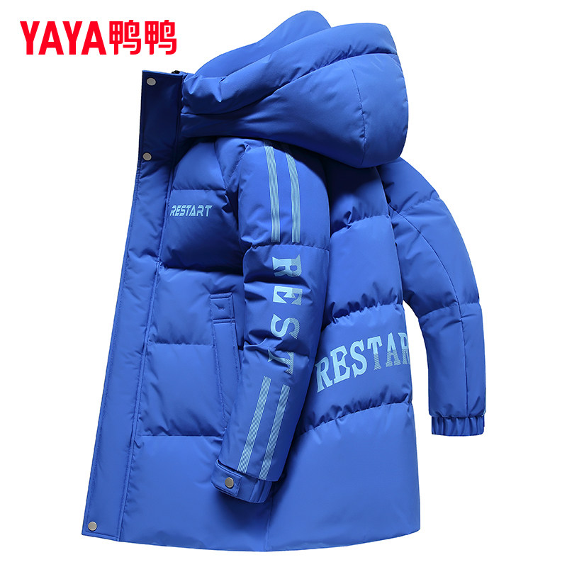 鸭鸭羽绒服男士冬季连帽中长款时尚百搭宽松加厚鸭绒外套潮青年HG,淘宝优惠券,粉丝福利购,淘宝优惠卷