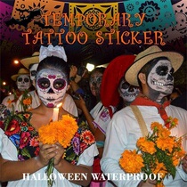 2PC Halloween Waterproof Temporary Tattoo Sticker Facial