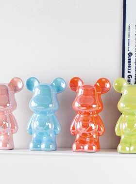 现代轻奢暴力熊摆件客厅电视柜酒柜玻璃柜玄关家居装饰品摆件