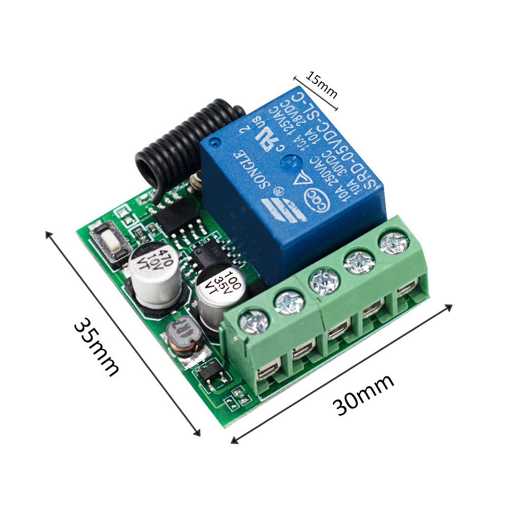 DC9V12V24V单路无线遥控开关接收模块远程控制门禁LED灯具发射套 - 图2