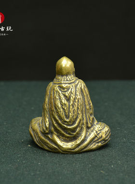 实心纯黄铜达摩祖师禅意菩提镇宅