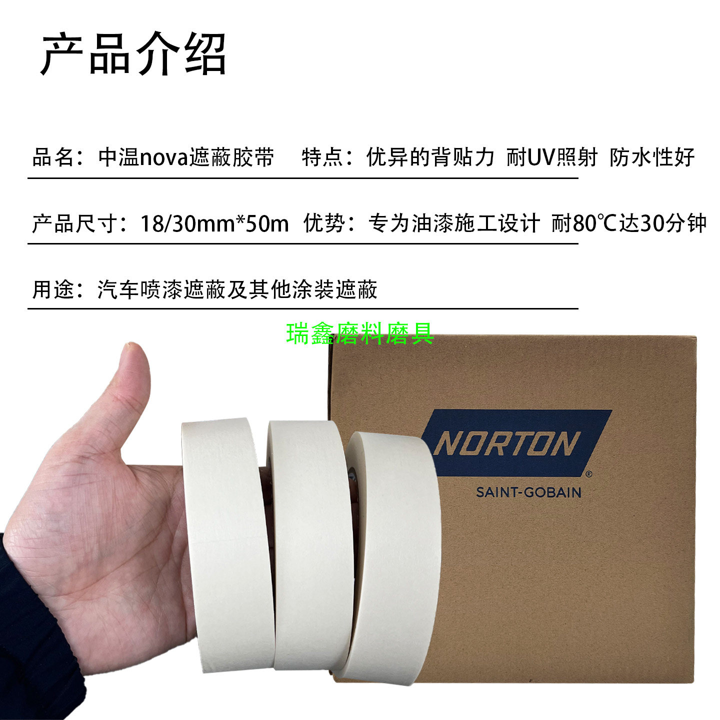 Norton tape car spray paint masking paper