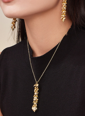 方糖韩国时尚创意爱心流苏耳环项