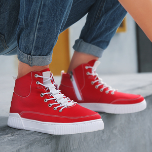 韩版潮流高帮帆布鞋