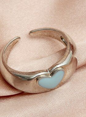 2022 new fashion simple heart ring female accessories 戒指潮