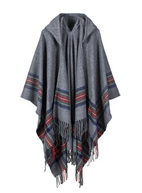 Scarf Women Shawl cloak 旅行度假空调戴帽披肩斗篷保暖外套男女