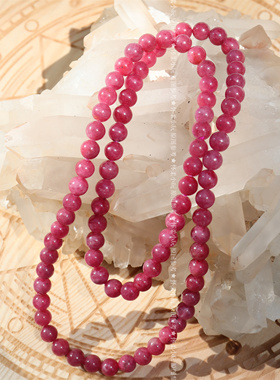 怀柔家天然蔷薇石手串单圈