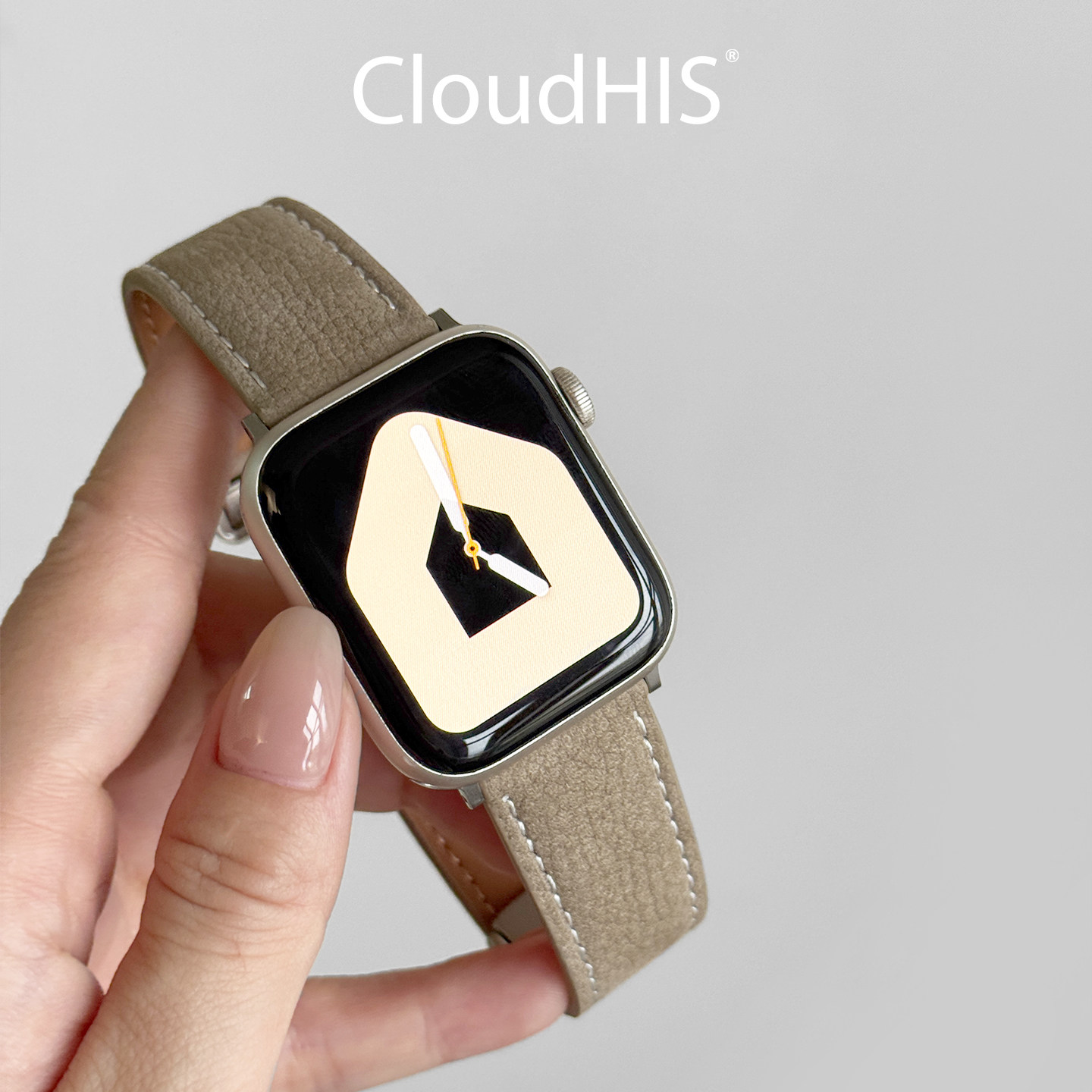 CLOUDHIS秋冬新款磨砂真皮磁吸iwatch表带s11适用苹果手表applewatch运动9透气8牛皮ultra男高级感小众女s10,淘宝优惠券,粉丝福利购,淘宝优惠卷