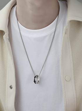 钛钢男士长款项链配毛衣T恤卫衣