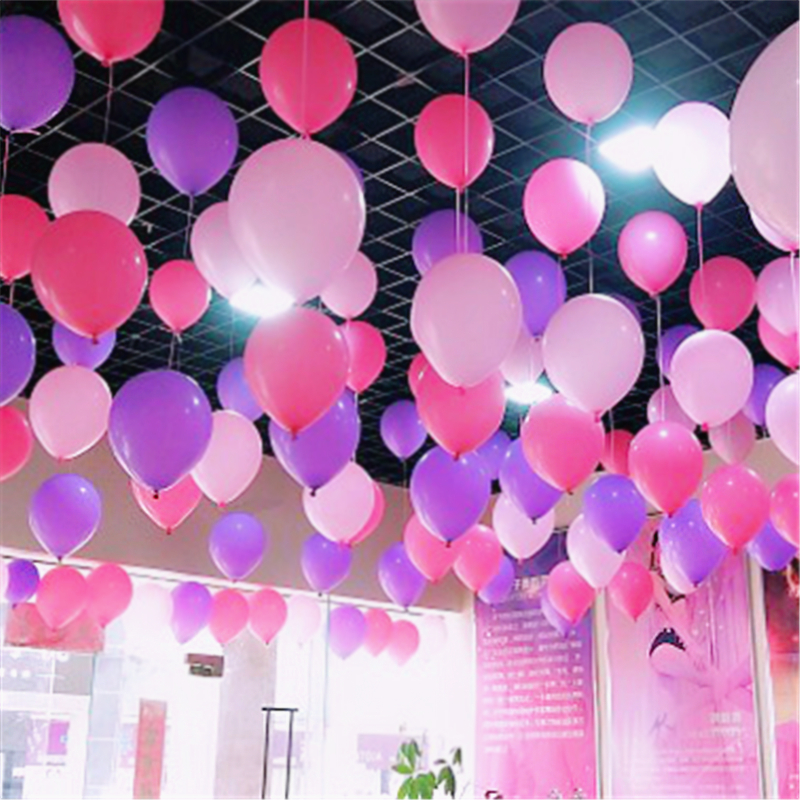 加厚彩色哑光气球防爆无味儿童生日派对装饰店铺开业超市拱门气球