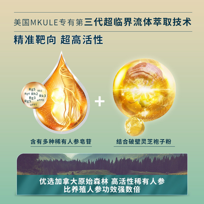 mkule高纯度人参皂苷rg3稀有胶囊 Mkule海外灵芝/参类/石斛提取物
