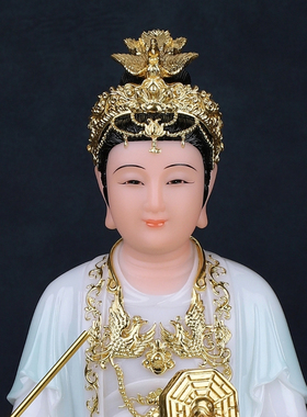 汉白玉地母娘娘神像后土夫人大地之母像地母元君家用供奉摆件
