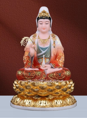 汉白玉全堂佛释迦牟尼佛像观音菩萨家用供奉地藏王菩萨弥勒佛摆件