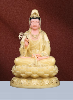 汉白玉全堂佛释迦牟尼佛像观音菩萨家用供奉地藏王菩萨弥勒佛摆件