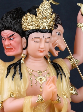 汉白玉斗姆元君神像斗姆星君像紫光圣母圆明道姥佛堂家用供奉摆件