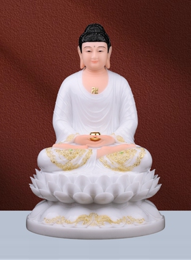 汉白玉娑婆三圣观音菩萨佛像释迦牟尼佛地藏王菩萨家用供奉摆件