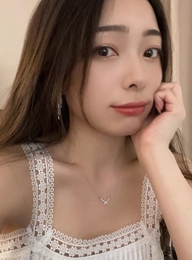 S925纯银玫瑰金简约项链2025新款