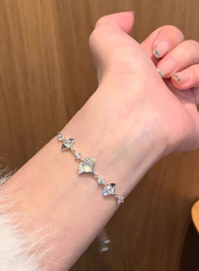 清冷感霜落银杏手链轻奢小众精致