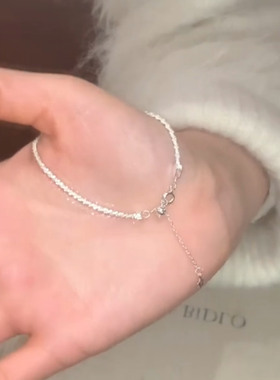 清冷感银色星星手链轻奢小众精致