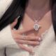 S925 Silver High Ice Chalcedony Necklace Women's 2026 New Style