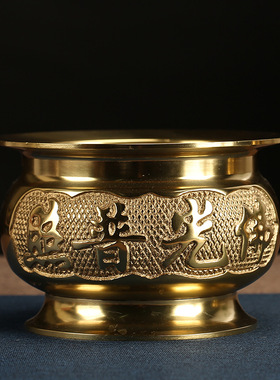 厂家直供纯铜大边香炉竹签香黄铜摆件薰立香炉铜摆件家居用品